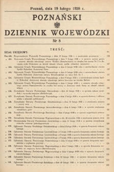 Poznański Dziennik Wojewódzki. 1938, nr 8