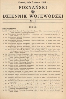 Poznański Dziennik Wojewódzki. 1938, nr 11