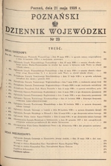 Poznański Dziennik Wojewódzki. 1938, nr 23