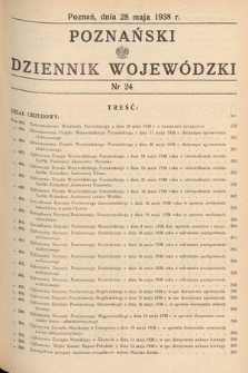 Poznański Dziennik Wojewódzki. 1938, nr 24