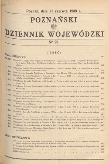 Poznański Dziennik Wojewódzki. 1938, nr 26