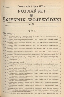 Poznański Dziennik Wojewódzki. 1938, nr 30