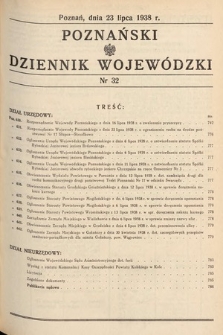 Poznański Dziennik Wojewódzki. 1938, nr 32