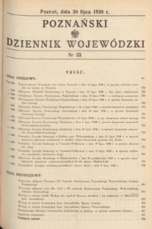 Poznański Dziennik Wojewódzki. 1938, nr 33