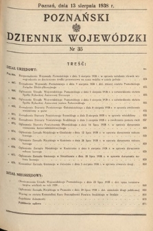 Poznański Dziennik Wojewódzki. 1938, nr 35