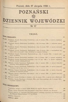 Poznański Dziennik Wojewódzki. 1938, nr 37