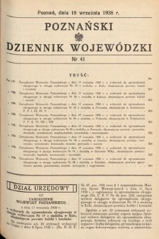 Poznański Dziennik Wojewódzki. 1938, nr 41