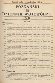 Poznański Dziennik Wojewódzki. 1938, nr 44
