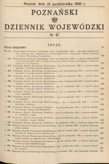 Poznański Dziennik Wojewódzki. 1938, nr 47