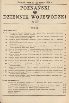 Poznański Dziennik Wojewódzki. 1938, nr 51