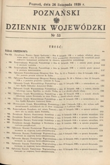 Poznański Dziennik Wojewódzki. 1938, nr 53