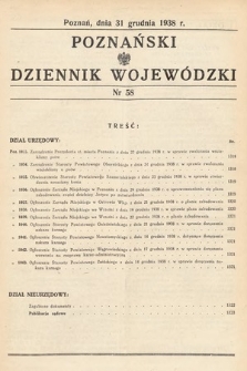 Poznański Dziennik Wojewódzki. 1938, nr 58