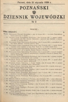 Poznański Dziennik Wojewódzki. 1939, nr 3