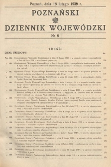 Poznański Dziennik Wojewódzki. 1939, nr 8