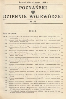 Poznański Dziennik Wojewódzki. 1939, nr 10