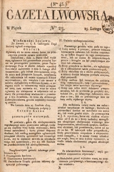Gazeta Lwowska. 1820, nr 23