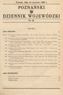 Poznański Dziennik Wojewódzki. 1939, nr 24