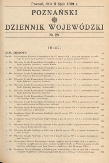 Poznański Dziennik Wojewódzki. 1939, nr 28