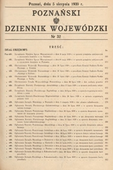 Poznański Dziennik Wojewódzki. 1939, nr 32