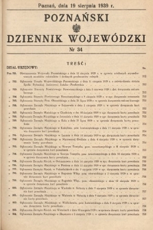 Poznański Dziennik Wojewódzki. 1939, nr 34