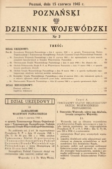 Poznański Dziennik Wojewódzki. 1945, nr 2