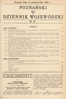 Poznański Dziennik Wojewódzki. 1945, nr 10