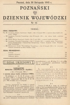 Poznański Dziennik Wojewódzki. 1945, nr 14