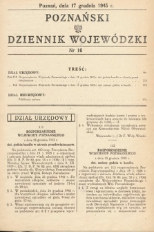 Poznański Dziennik Wojewódzki. 1945, nr 16