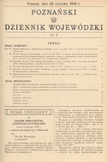 Poznański Dziennik Wojewódzki. 1946, nr 2