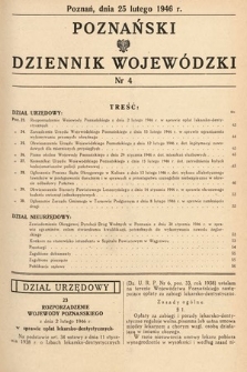 Poznański Dziennik Wojewódzki. 1946, nr 4