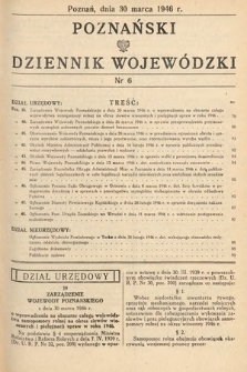 Poznański Dziennik Wojewódzki. 1946, nr 6