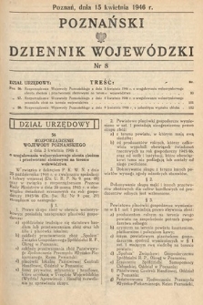 Poznański Dziennik Wojewódzki. 1946, nr 8