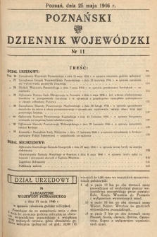 Poznański Dziennik Wojewódzki. 1946, nr 11