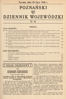 Poznański Dziennik Wojewódzki. 1946, nr 16