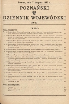 Poznański Dziennik Wojewódzki. 1946, nr 17