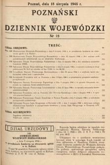 Poznański Dziennik Wojewódzki. 1946, nr 18