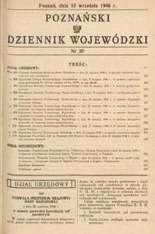 Poznański Dziennik Wojewódzki. 1946, nr 20