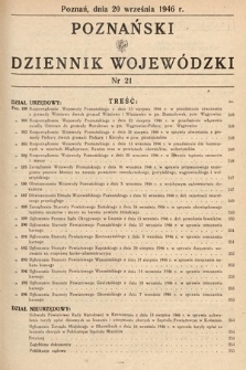 Poznański Dziennik Wojewódzki. 1946, nr 21