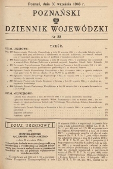 Poznański Dziennik Wojewódzki. 1946, nr 22