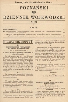 Poznański Dziennik Wojewódzki. 1946, nr 24