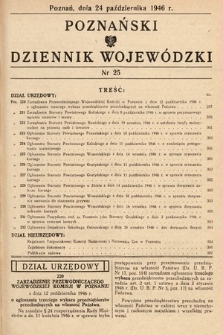 Poznański Dziennik Wojewódzki. 1946, nr 25