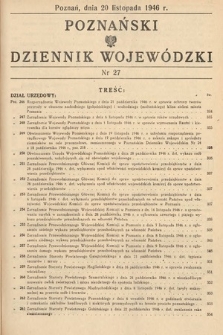 Poznański Dziennik Wojewódzki. 1946, nr 27