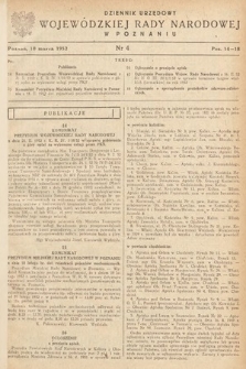 Dziennik Urzędowy Wojewódzkiej Rady Narodowej w Poznaniu. 1952, nr 4