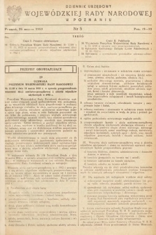 Dziennik Urzędowy Wojewódzkiej Rady Narodowej w Poznaniu. 1952, nr 5