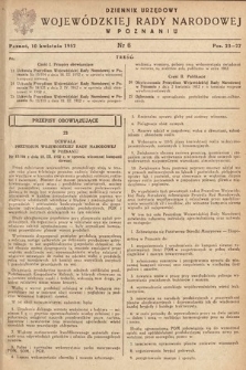 Dziennik Urzędowy Wojewódzkiej Rady Narodowej w Poznaniu. 1952, nr 6