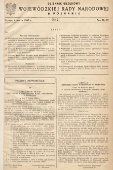 Dziennik Urzędowy Wojewódzkiej Rady Narodowej w Poznaniu. 1960, nr 2