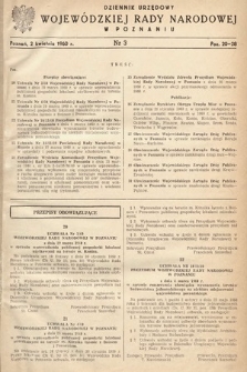 Dziennik Urzędowy Wojewódzkiej Rady Narodowej w Poznaniu. 1960, nr 3