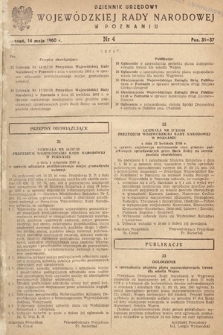 Dziennik Urzędowy Wojewódzkiej Rady Narodowej w Poznaniu. 1960, nr 4