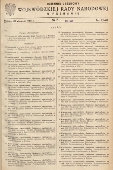 Dziennik Urzędowy Wojewódzkiej Rady Narodowej w Poznaniu. 1960, nr 7