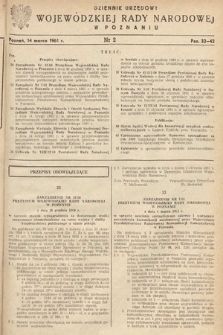 Dziennik Urzędowy Wojewódzkiej Rady Narodowej w Poznaniu. 1961, nr 2
